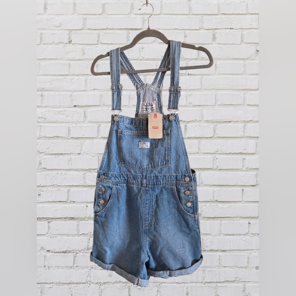 Levi's Vintage Light Wash Shortalls - Picture 5 of 6